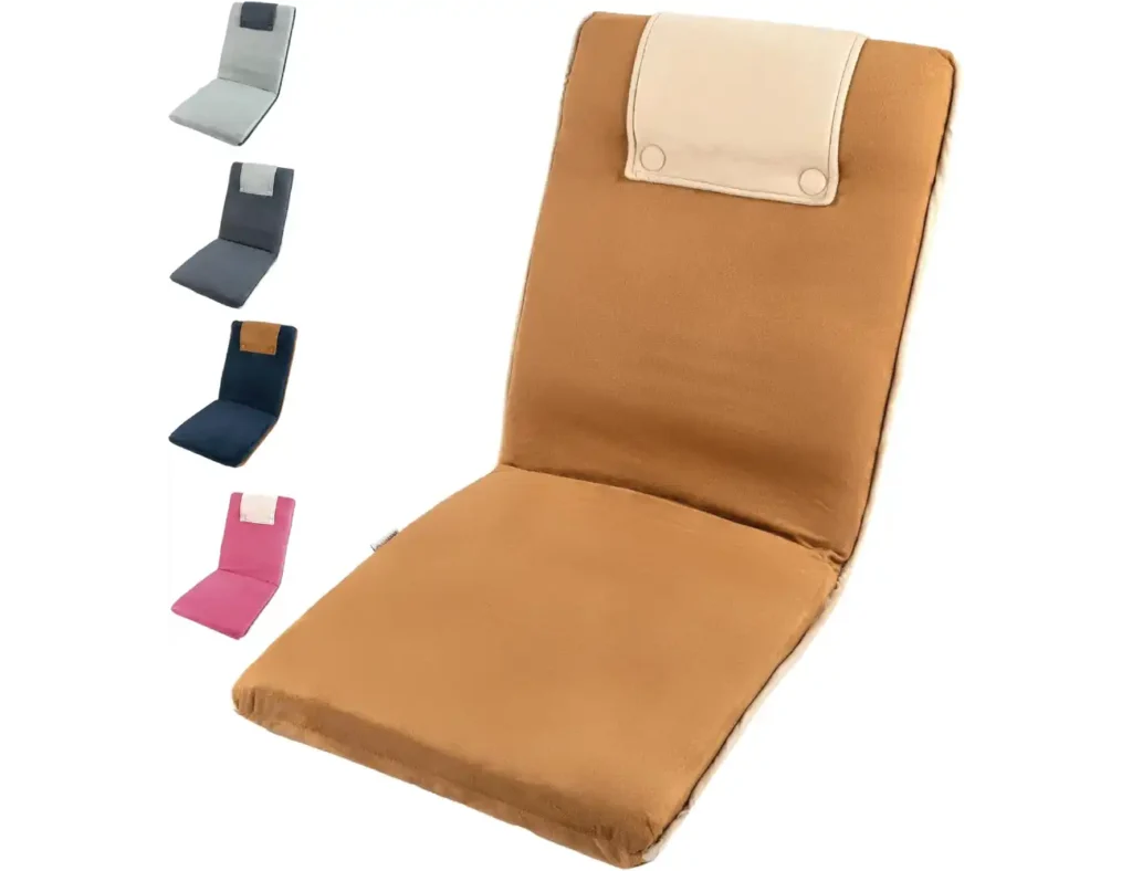 Cojín de meditación con respaldo bonVIVO para postura erguida