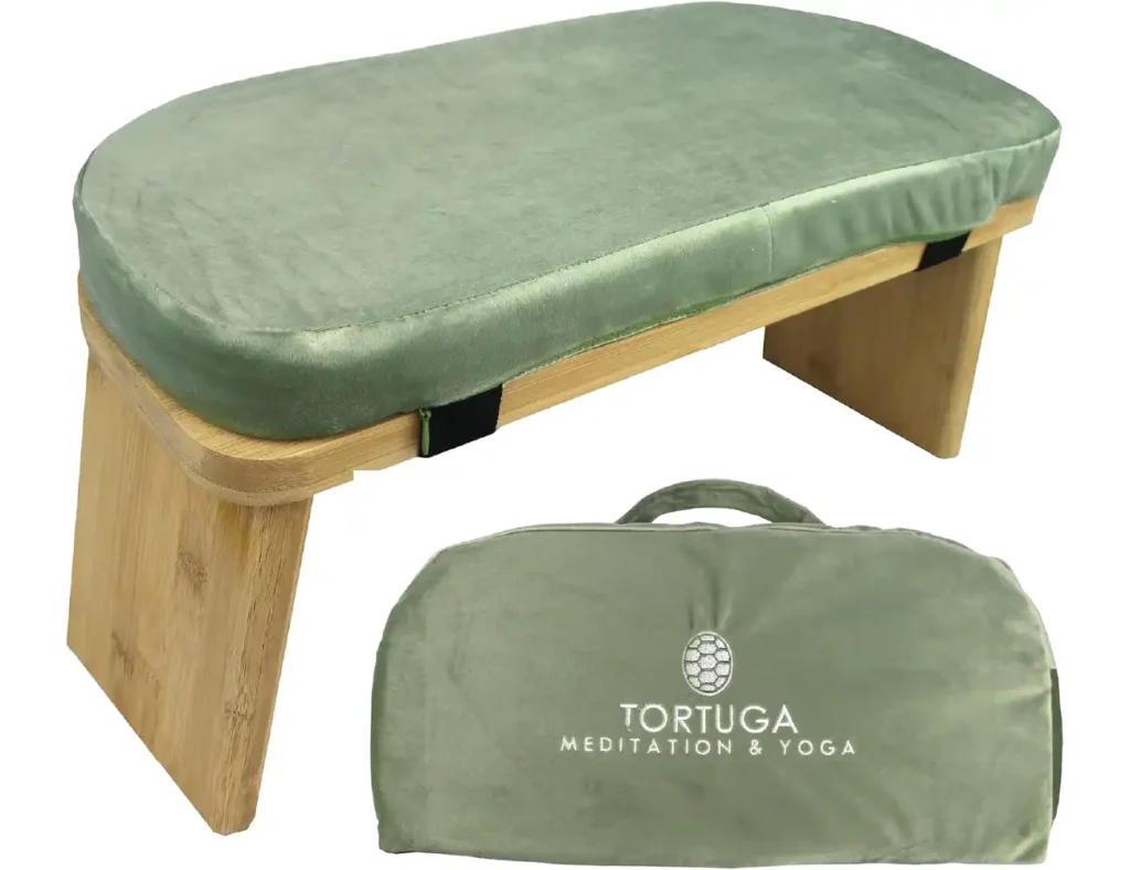 Banco de meditación Tortuga de madera ergonómico