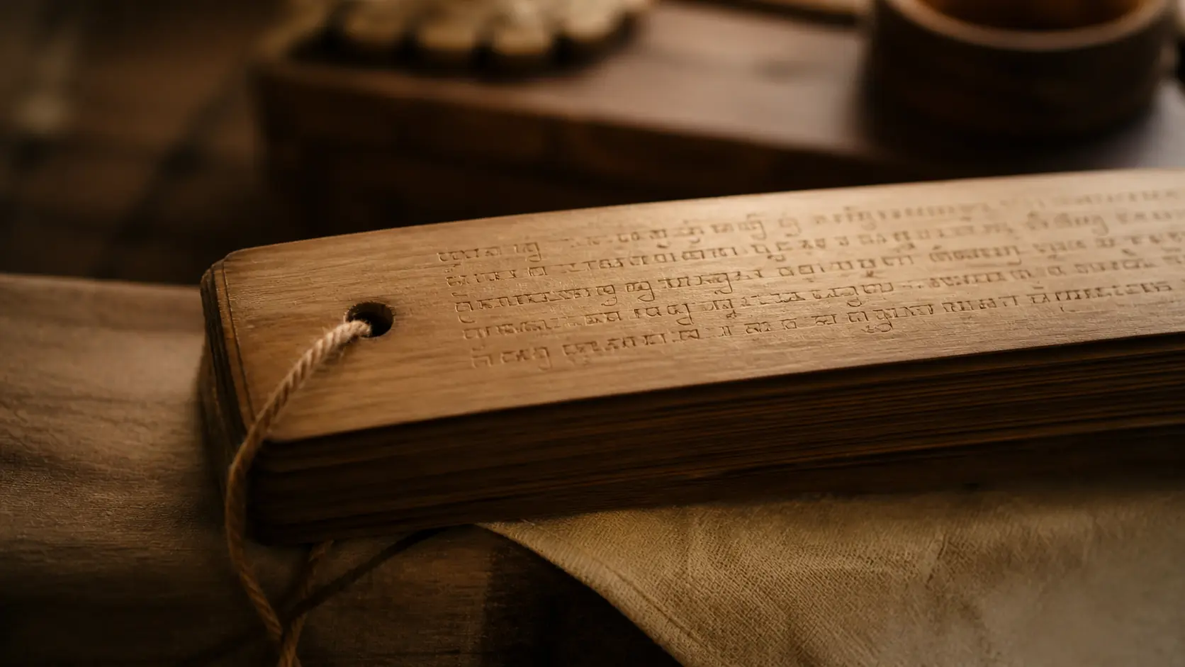 Manuscrito en hoja de palma con escritura pali — qué es el Dhamma en el budismo Theravāda