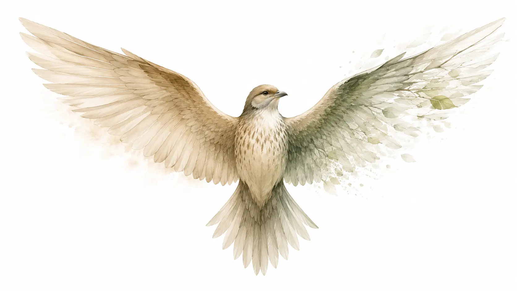 Ave con dos alas abiertas como símbolo de samatha y vipassanā en la meditación budista
